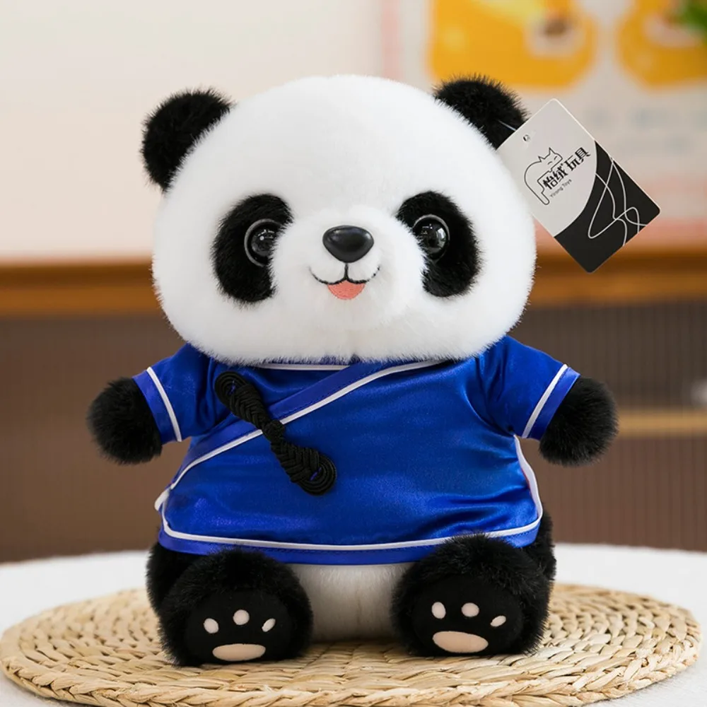 

Silk Hanfu Panda Plush Toy Chinese Style Keychain Plush Panda Pendant Soft Pillow Cartoon Stuffed Animal Toys Xmas Present