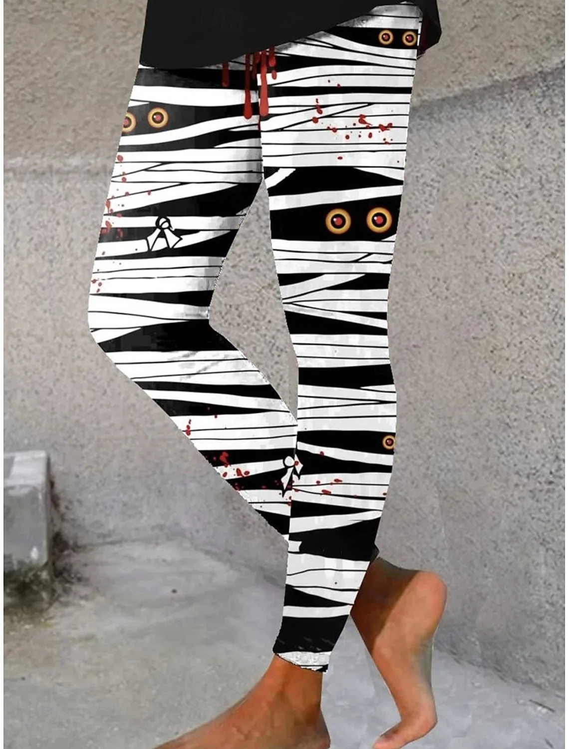 

Женские леггинсы для отпуска, винтажные модные брюки до щиколотки с высокой талией, повседневная женская одежда с графическим принтом черепа на Хэллоуин