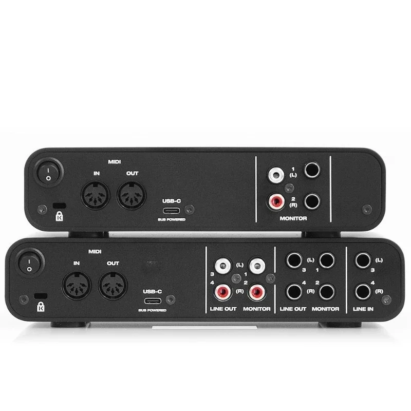 Professional external recording arrangement mixing audio interface USB sound card audiobook recording
