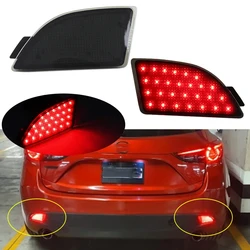 2PCS LED Rear Reflector Bumper Light tail light brake stop Fog lamp light fit for mazda3 hatchback skyactive Axela 2013~2016