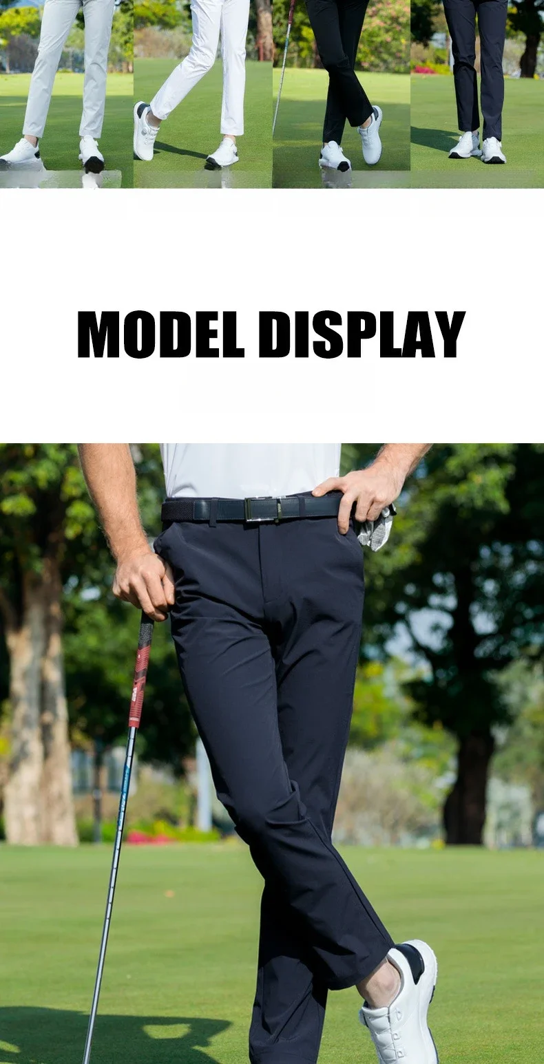 PGM Herren Golfhose Frühling/Sommer Sporthose mit elastischem Gürtel KUZ200 – Detail 7