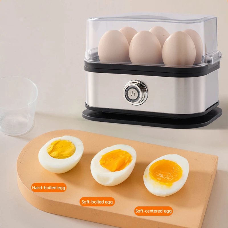 غلاية بيض 110 فولت/220 فولت 200 وات باخرة أوتوماتيكية طباخ البيض سعة 6 بيض باخرة كهربائية أجهزة مطبخ متعددة الوظائف ﻿