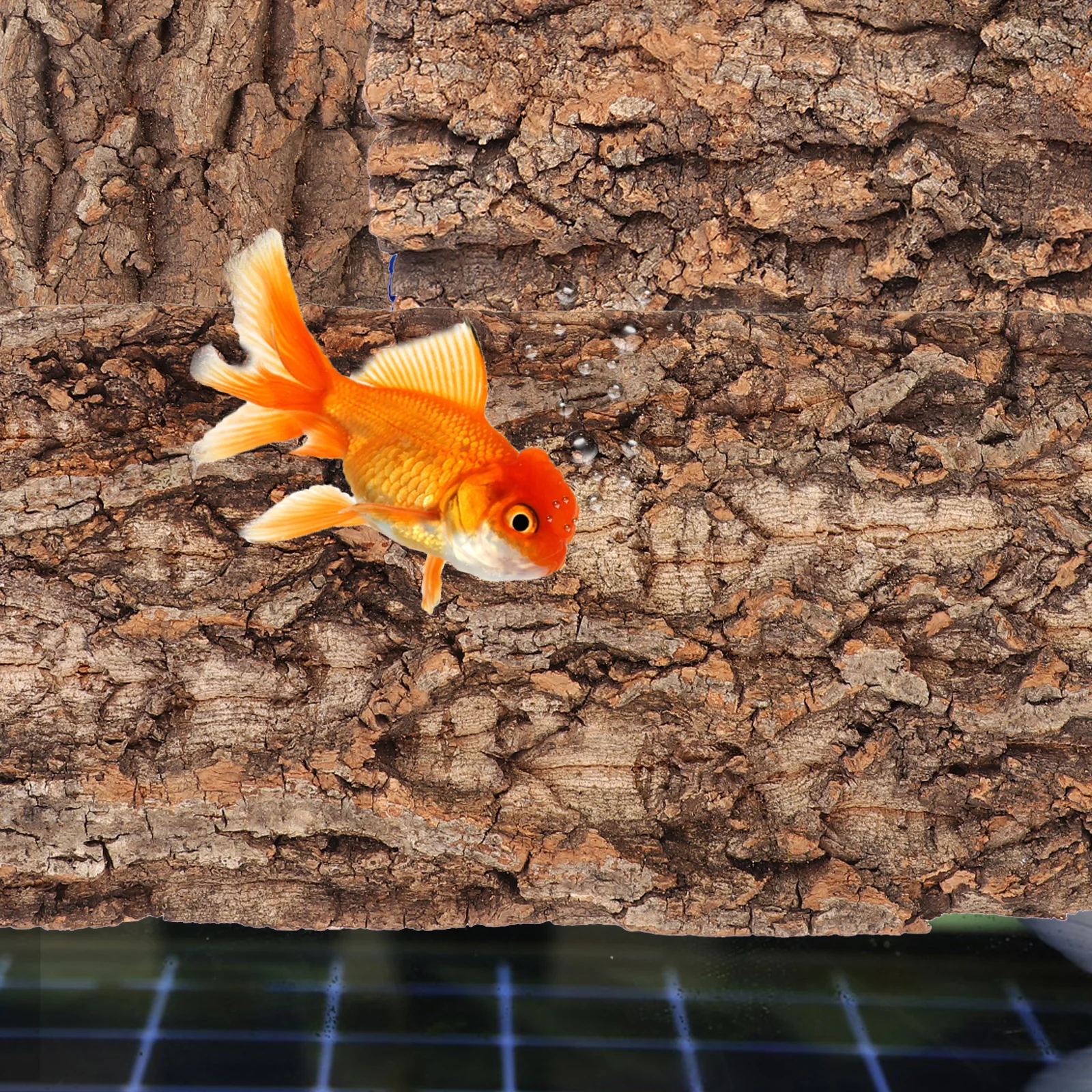 

3pcs Waterfall Style Aquarium Background Bark Reusable Natural Terrarium Decor For Reptile Tank Fish Habitat Diy