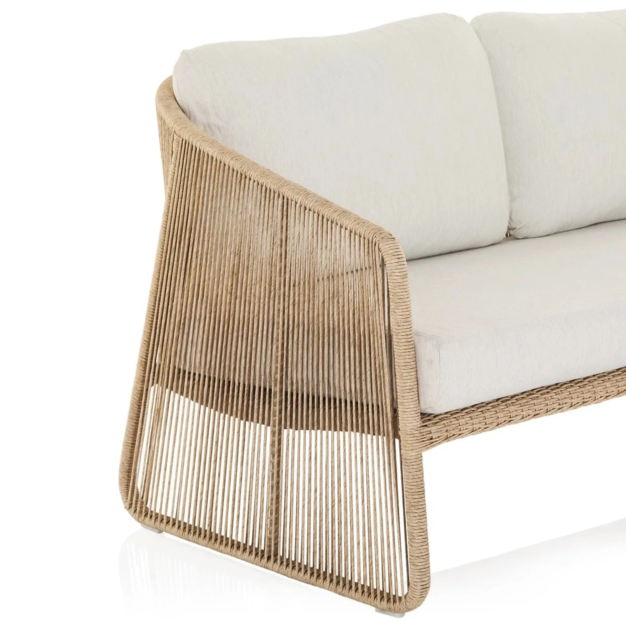 ！@Modern Luxury Three-Seat Aluminum Garden Sofa Set for Home Hotel or Leisure for Outdoor Living Room or Courtyard 5