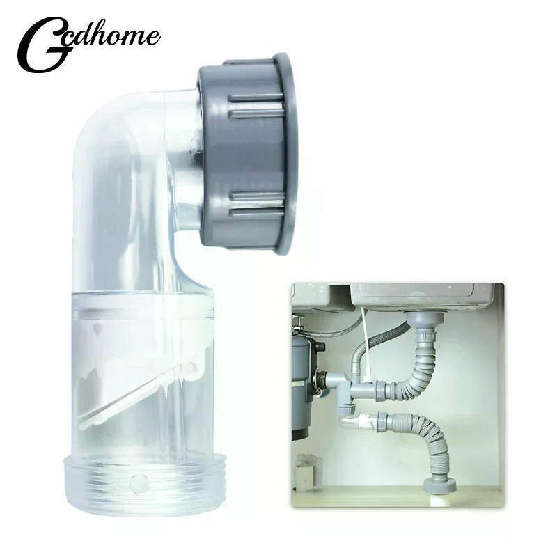 Wash Basin Drainage Pipe Odor Proof Curved Kit Kitchen Sink Drain Pipe Drain Downpipe Joint Drainage Tube Pipeline Accessory