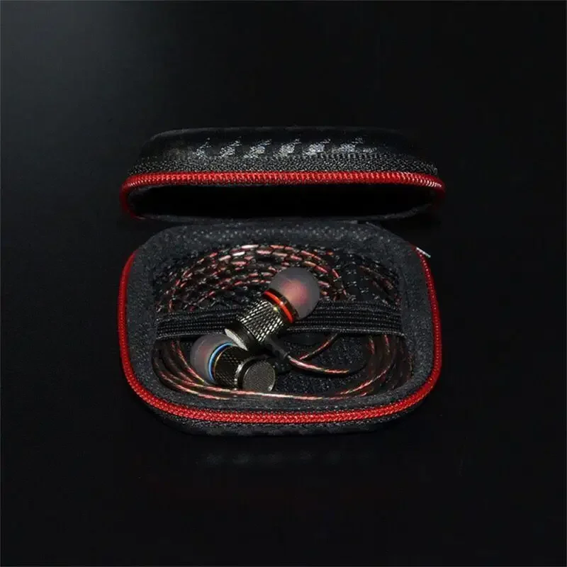 Portable Mini Zipper Square Hard Aseismic Moisture proof Headphone Bag Storage Box Headset Case for SD TF Cards