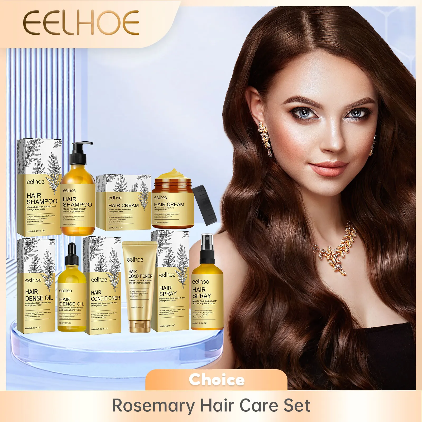 

EELHOE Rosemary Essential Oil Repair Damage Hair Scalp Treatment Dense Hair Smoothing Cream Nourishing Hair Conditioner Shampoo