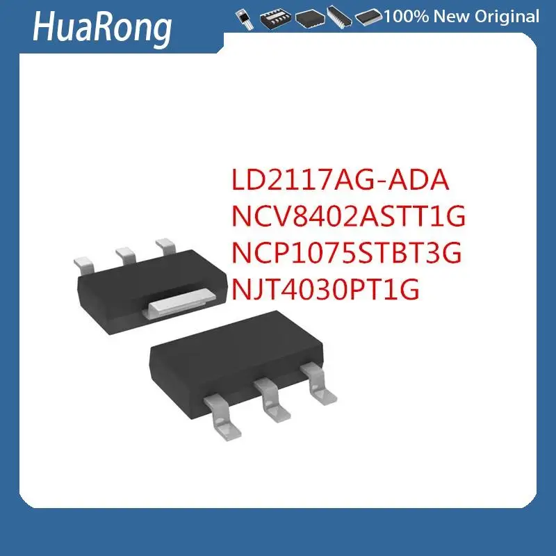 10PCS/LOT    LD2117AG-ADA   LD2117AG   NCV8402ASTT1G   8402A   NCP1075STBT3G   NCP1075 NJT4030PT1G  NJT4030P   4030P   SOT-223