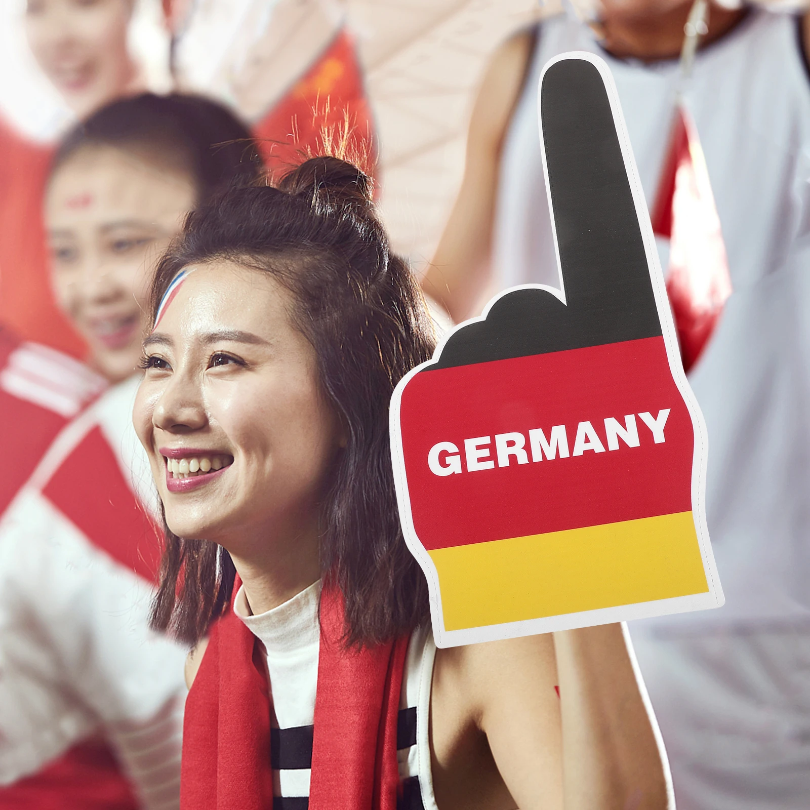 

1 Pair Foam Finger Moderate Size Durable Eva Lightweight Team Spirit Decorative Hand Portable Party Accessory Sports Match