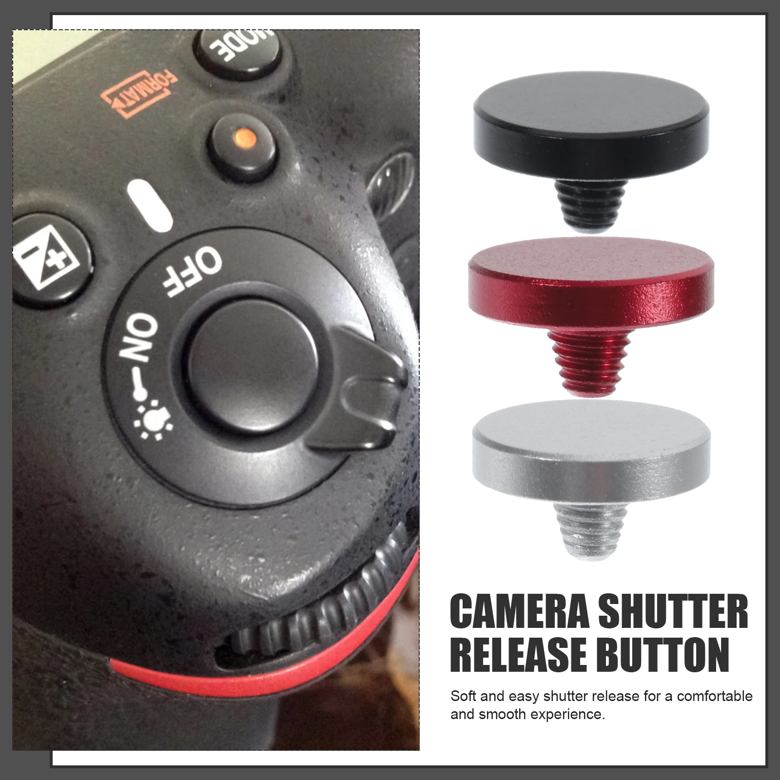

3 Pcs Camera Shutter Button Replacement Round Accessories Film Release Micro