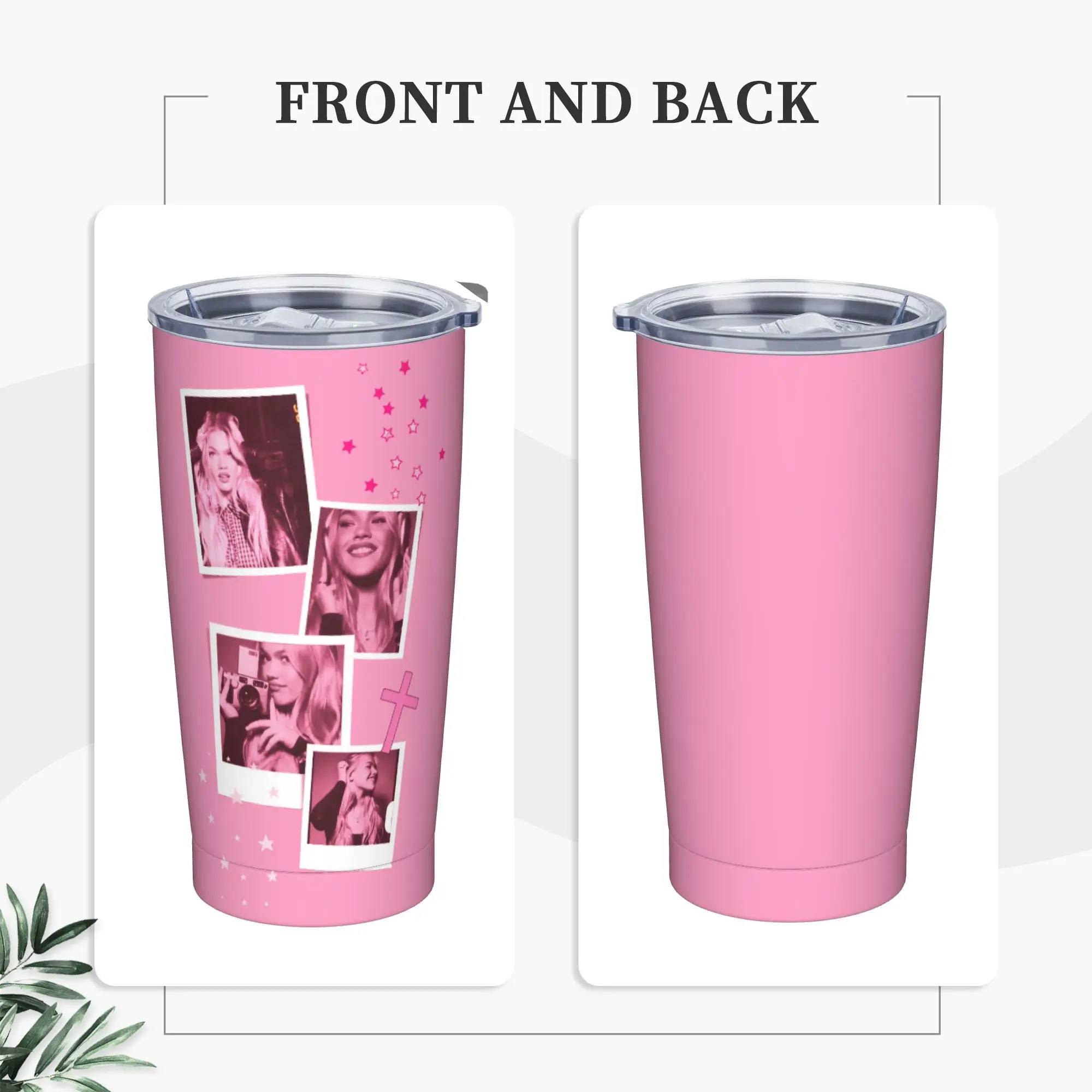 F-Freya Skye Singer Tumbler Vacuum Insulated  Thermal Cup Stainless Steel Car Mugs Hot Cold Drink