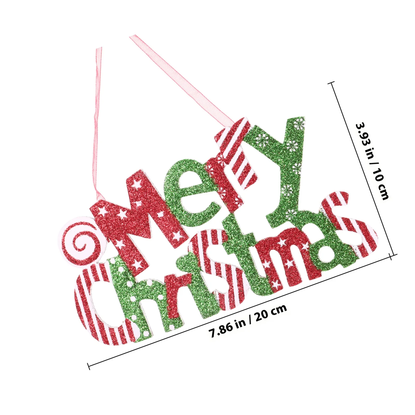 30 سنتيمتر احتفالي رسالة تسجيل زخرفة تألق عيد ميلاد سعيد ديكور للمنزل مكتب مكتب مكافحة مركز تسوق شجرة عيد الميلاد معلقة #2