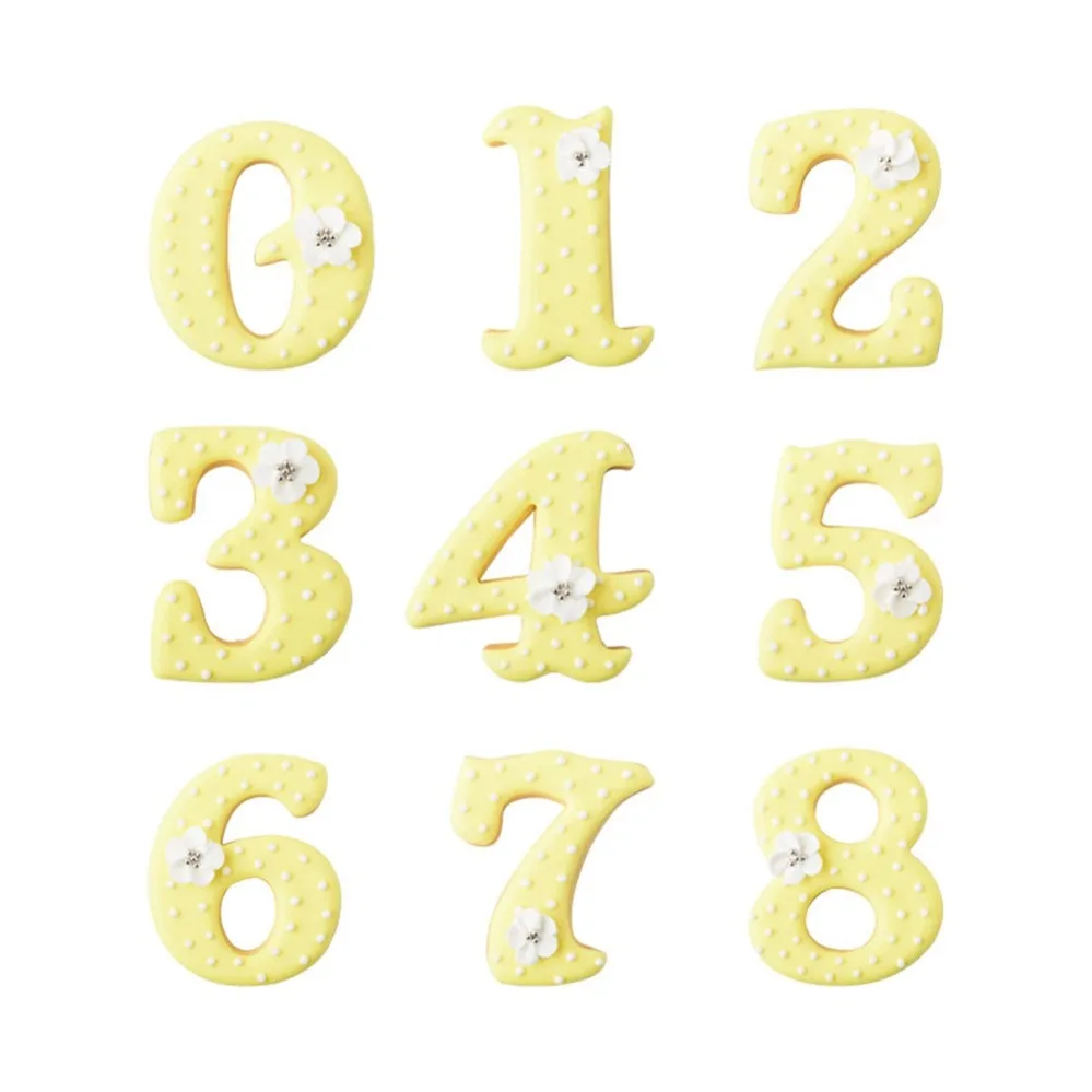 Numbers Cookie Cutters Biscuit Mold Kitchen Baking Pastry Bakeware DIY Tools