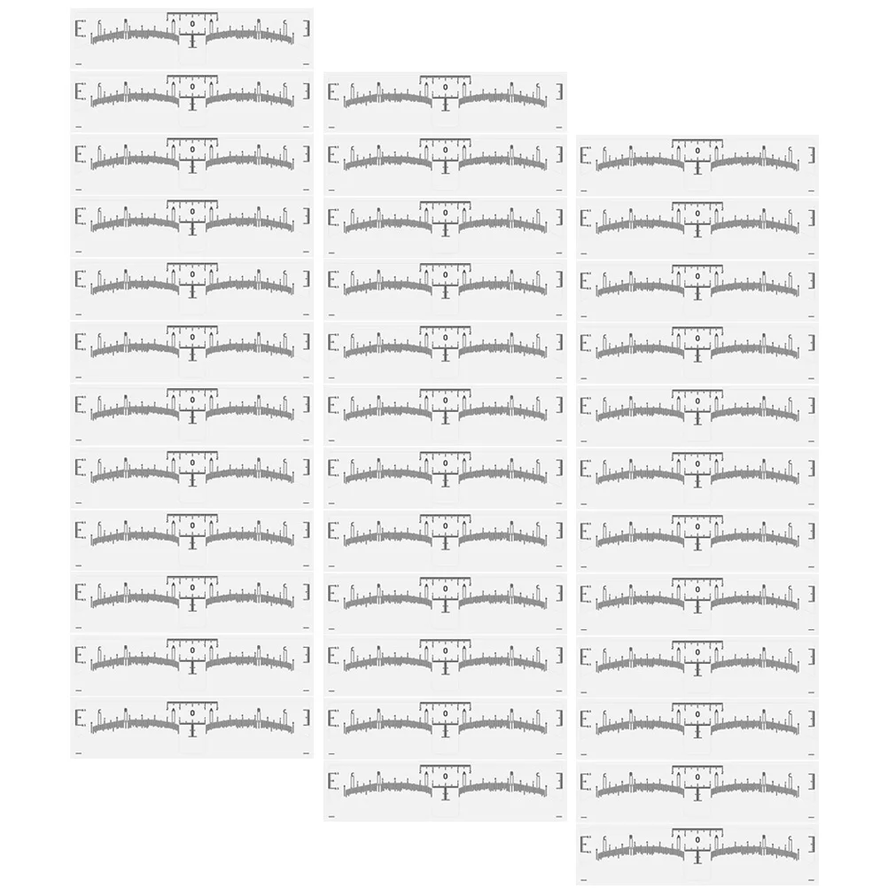 100 stücke Einweg Augenbraue Aufkleber Vorlage Messwerkzeug Zeichnung Gestaltung Lineal Für Frauen Make-Up Stirn Linie Positionierung Kit