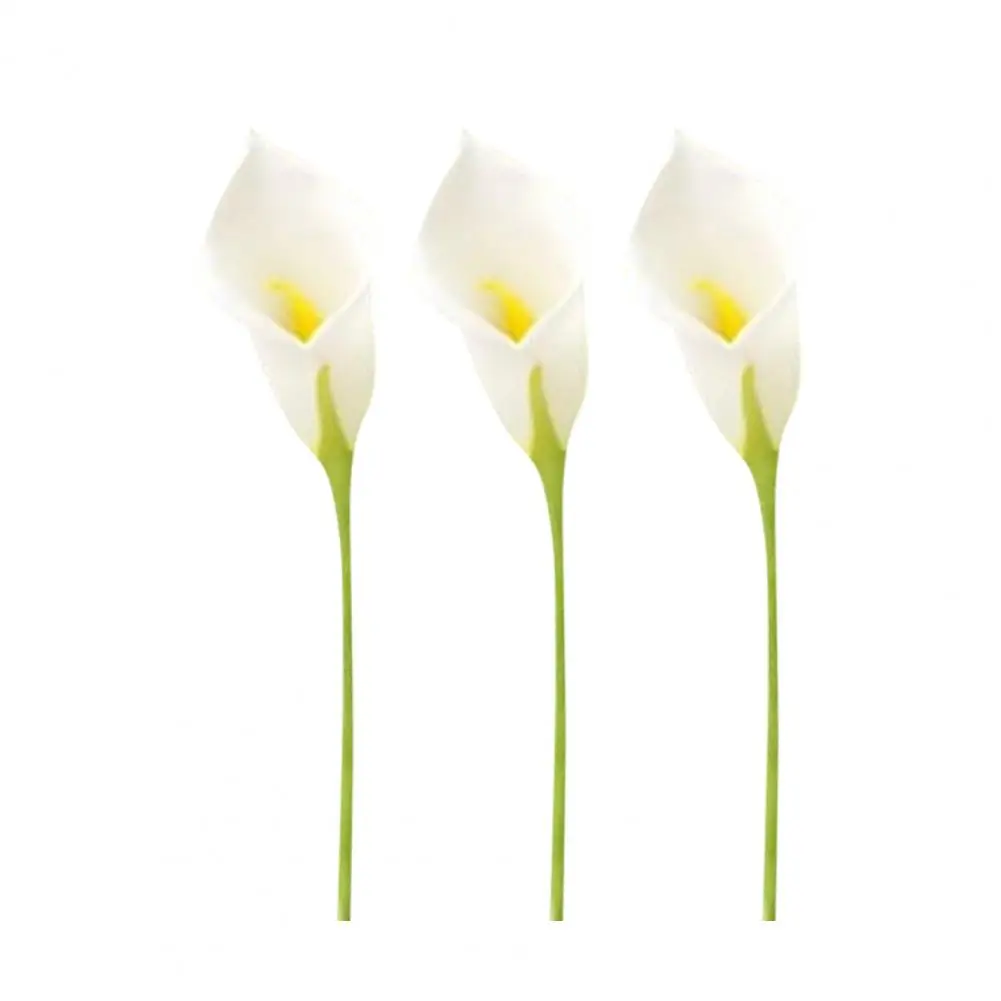 Artificial Flower Classic Wedding Flower Real Touch Artificial Calla Lily Flowers Lifelike Faux Baby's Breath Stems for Wedding