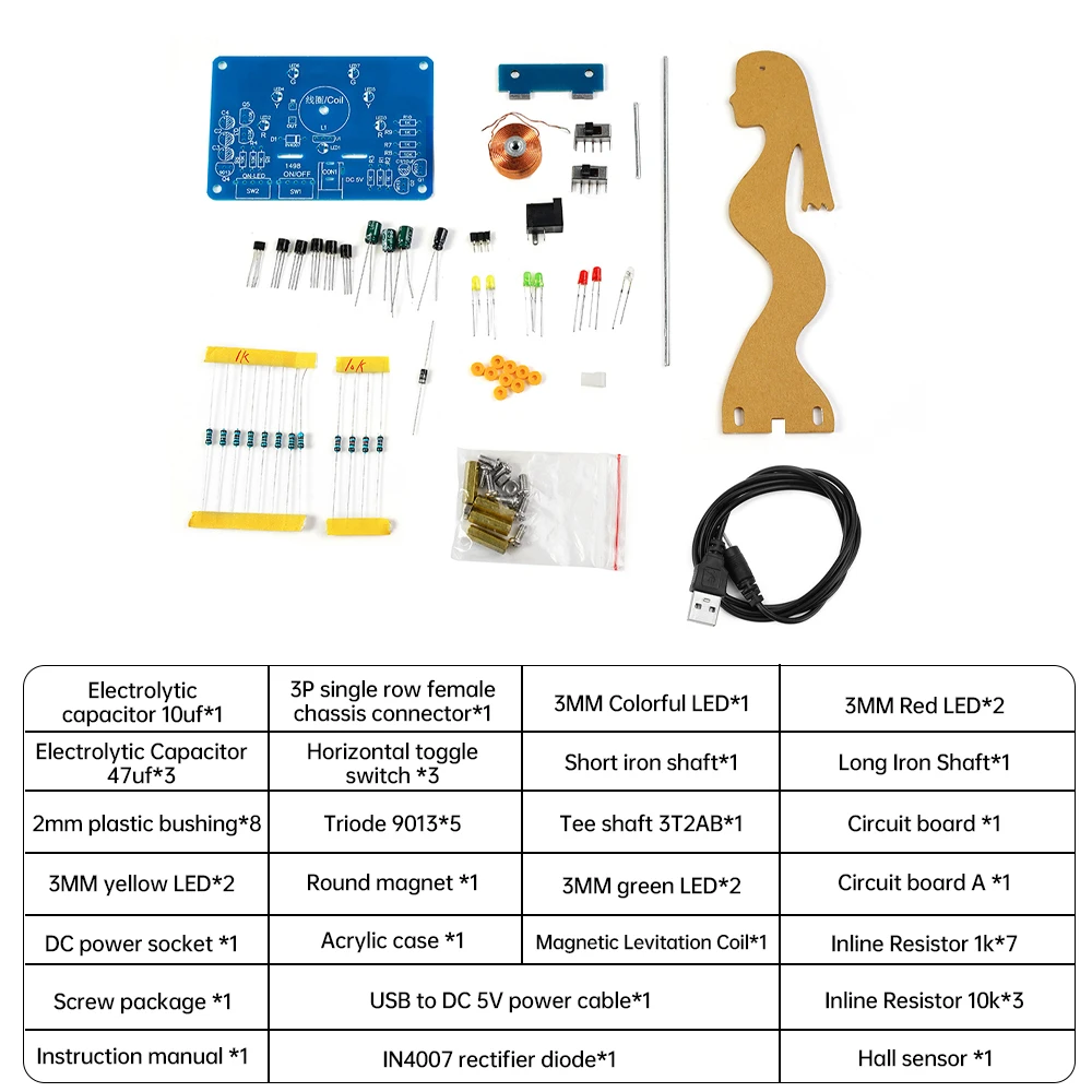 DIY elektroniczny Swing zestaw elektromagnetyczny Swing eksperymentalny obwód indukcyjny nauczanie praktycznego treningu spawania części do ćwiczeń