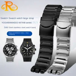 23mm Stainless Steel Watchband Fit For Swatch YOS440 449 401G 447 448 441 439 Series Man's Big Size strap Watch accessories