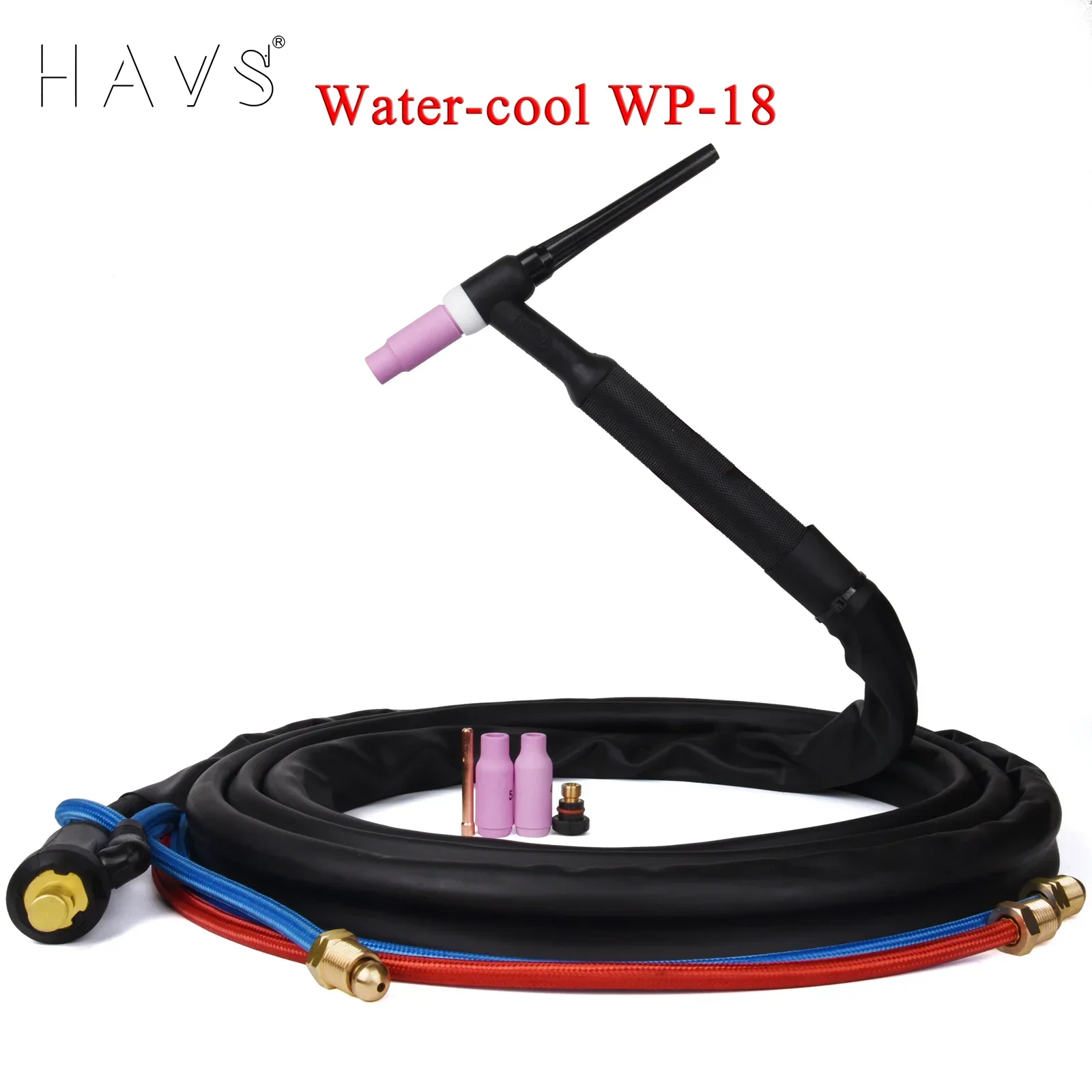 350A Professional WP18 WP18F Water Cooled TIG Welding Torch 4m 35-50 Euro Connector 13FT Water Cooled Series