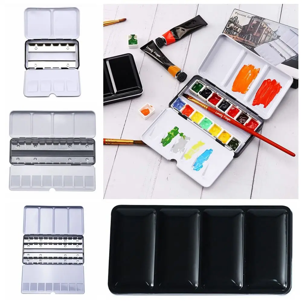 Art Supplies Painting Tools Drawing Supplies Grids Slots Pigment Box Watercolor Storage Case Empty Paint Palette