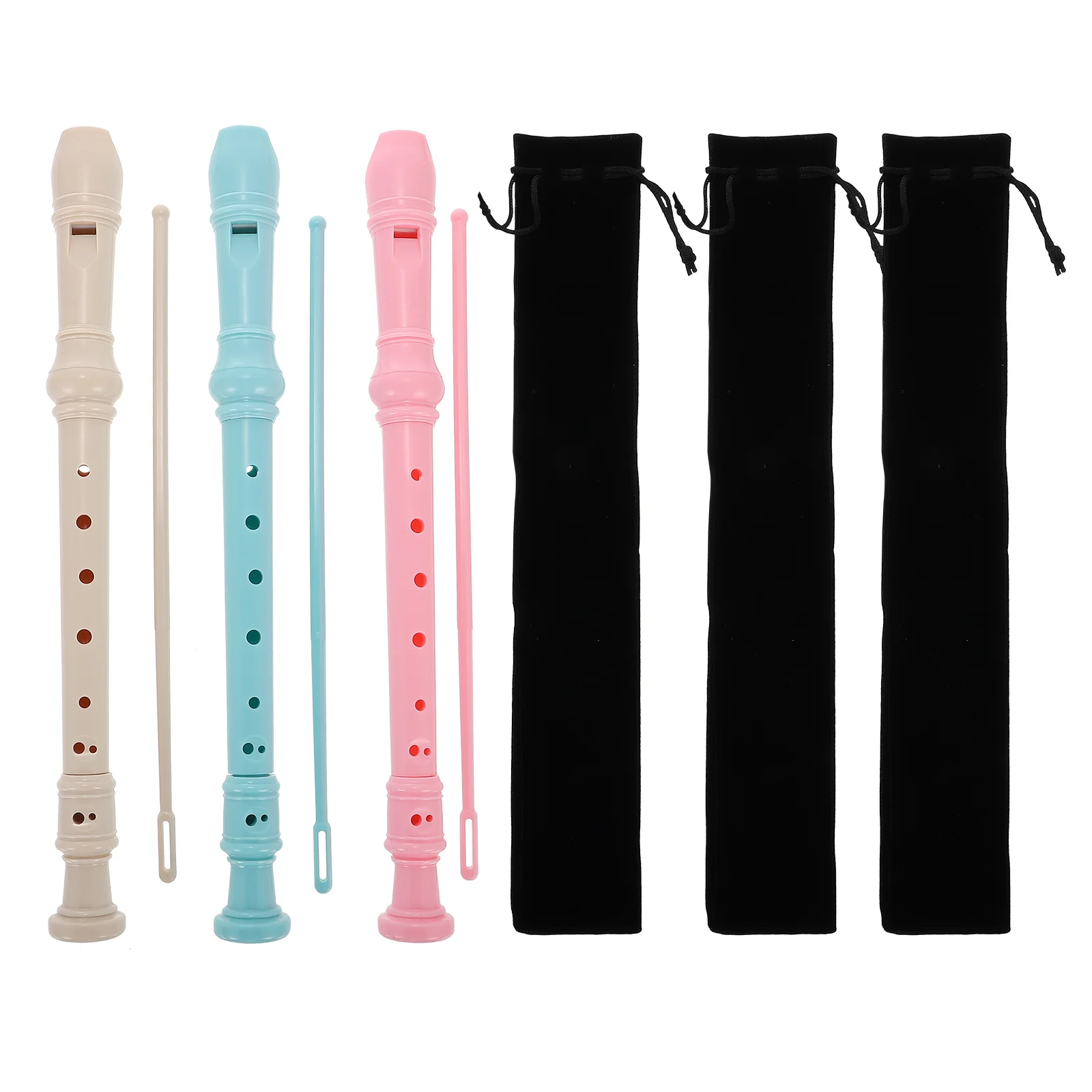 

3 Sets Beginner of Recorder Musical Student Clarinet Instruments Mini Practice Abs Simple '