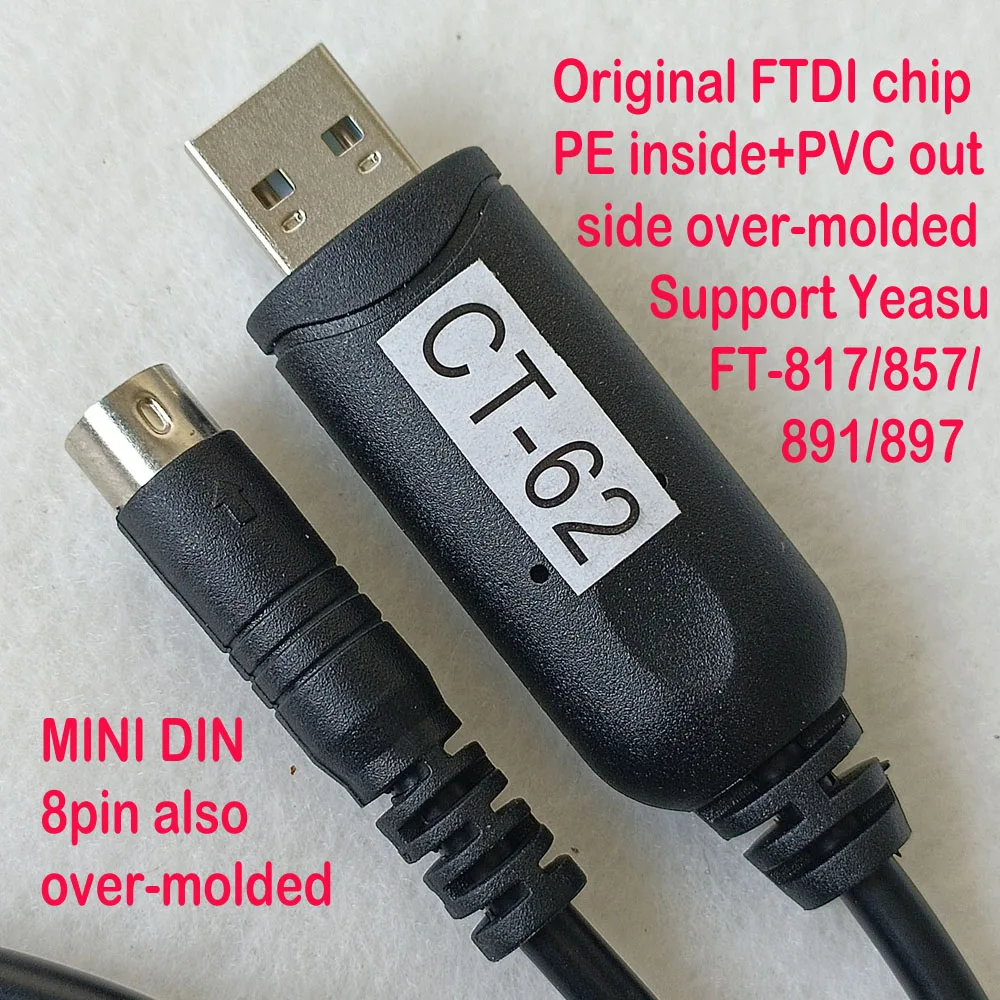 USB-MD 8pin for Yeasu FT-817/857/897/891 MF/HF/VHF/UHF transceiver CTCSS/PC Interface/Program/Clone Cable