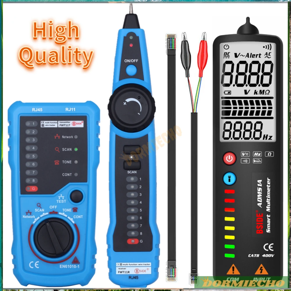 FWT11 Network Cable Tester RJ11 RJ45 Cat5 Cat6 LAN Line Finder Tester Telephone Line Tracer Toner Ethernet Detector