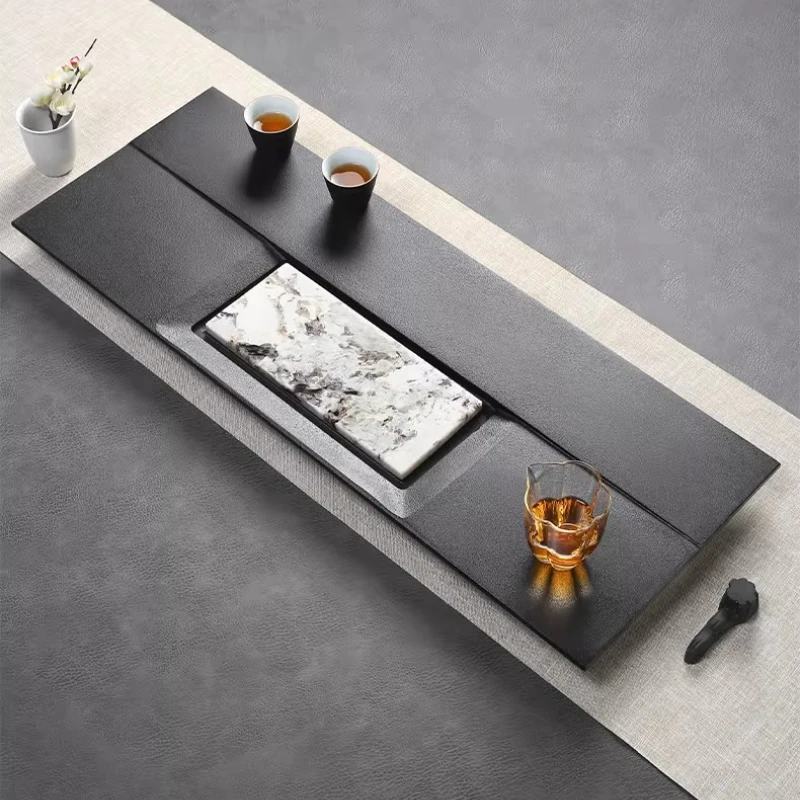 Chinese Stone Tea Tray Plate Rectangular Luxury Kong Fu Tea Tray Creative Multipurpose holz tablett rechteckig Rectangular Tray
