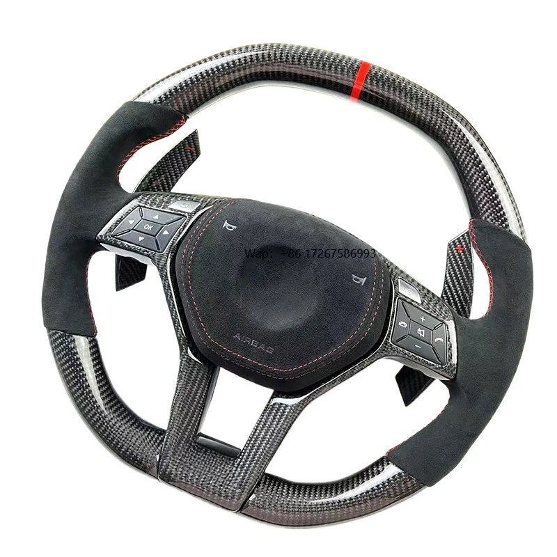 

C-Class Sports Steering Wheel Carbon Fiber for W204 C63 W212 W205 G63 G65 X190 GTS A45 W213 GLA GLB