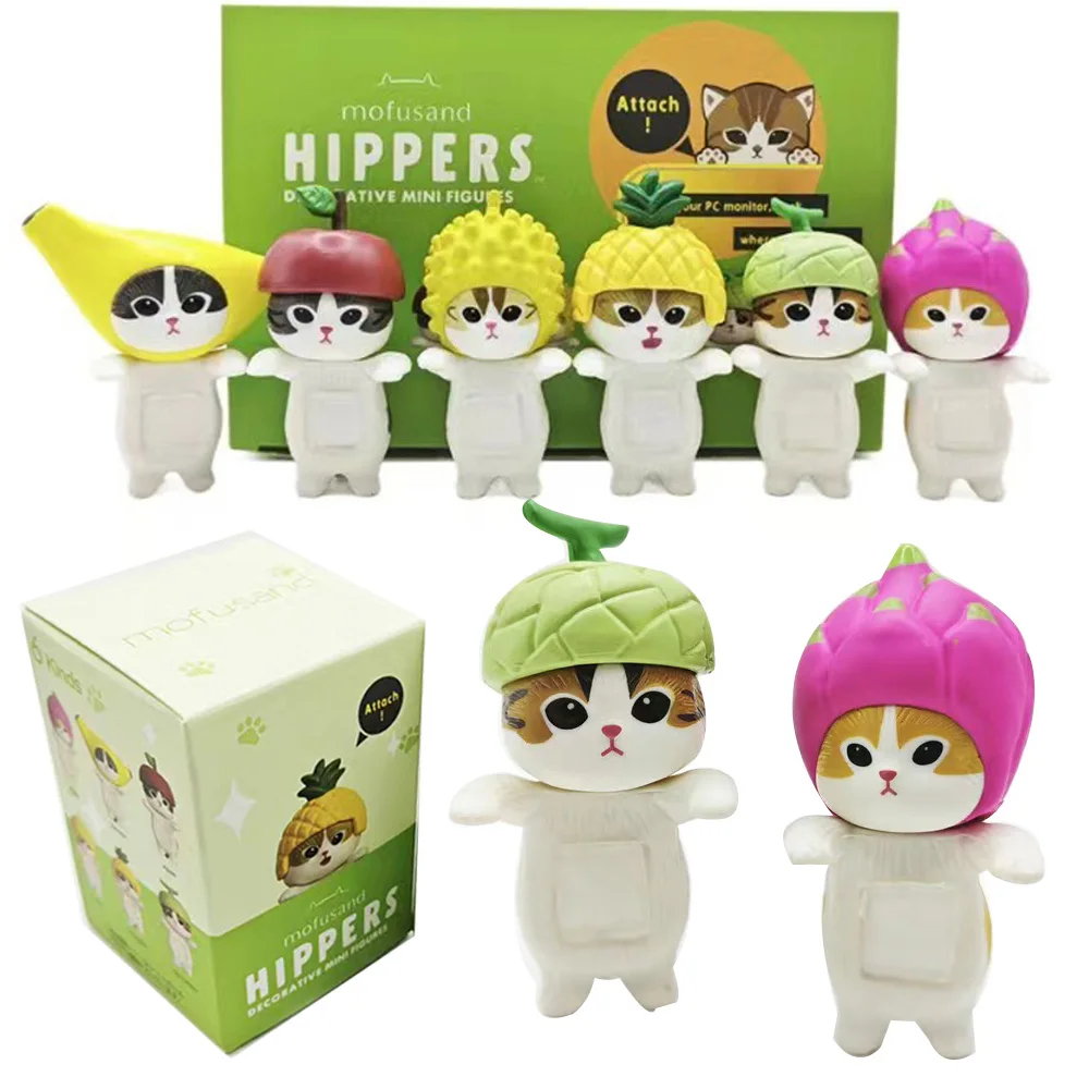 

Mofusand Blind Box Hippers Mini Shark Cat, аниме-фигурки высокого качества для фанатов, детский подарок на Рождество и день рождения