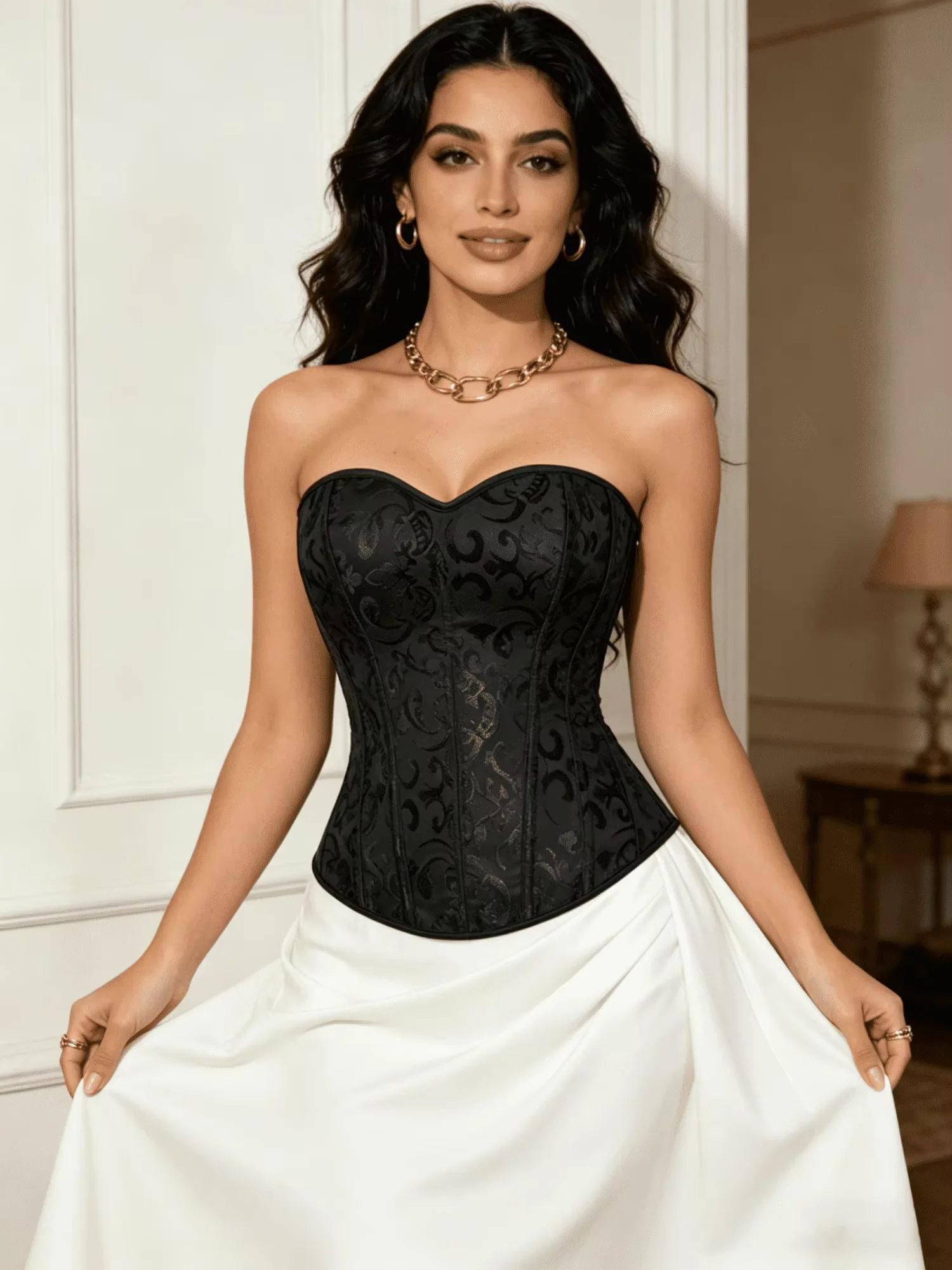 Corsé para mujer vintage gótic - Embroidery Gothic reseña y precio