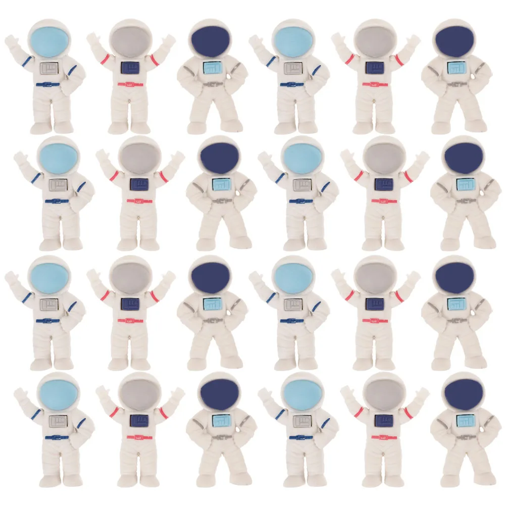 

48pcs Cute Astronaut Erasers Space Theme Pencil Rubber Sturdy Tpr Supplies Bulk Party Favors Tiny Stick Eraser