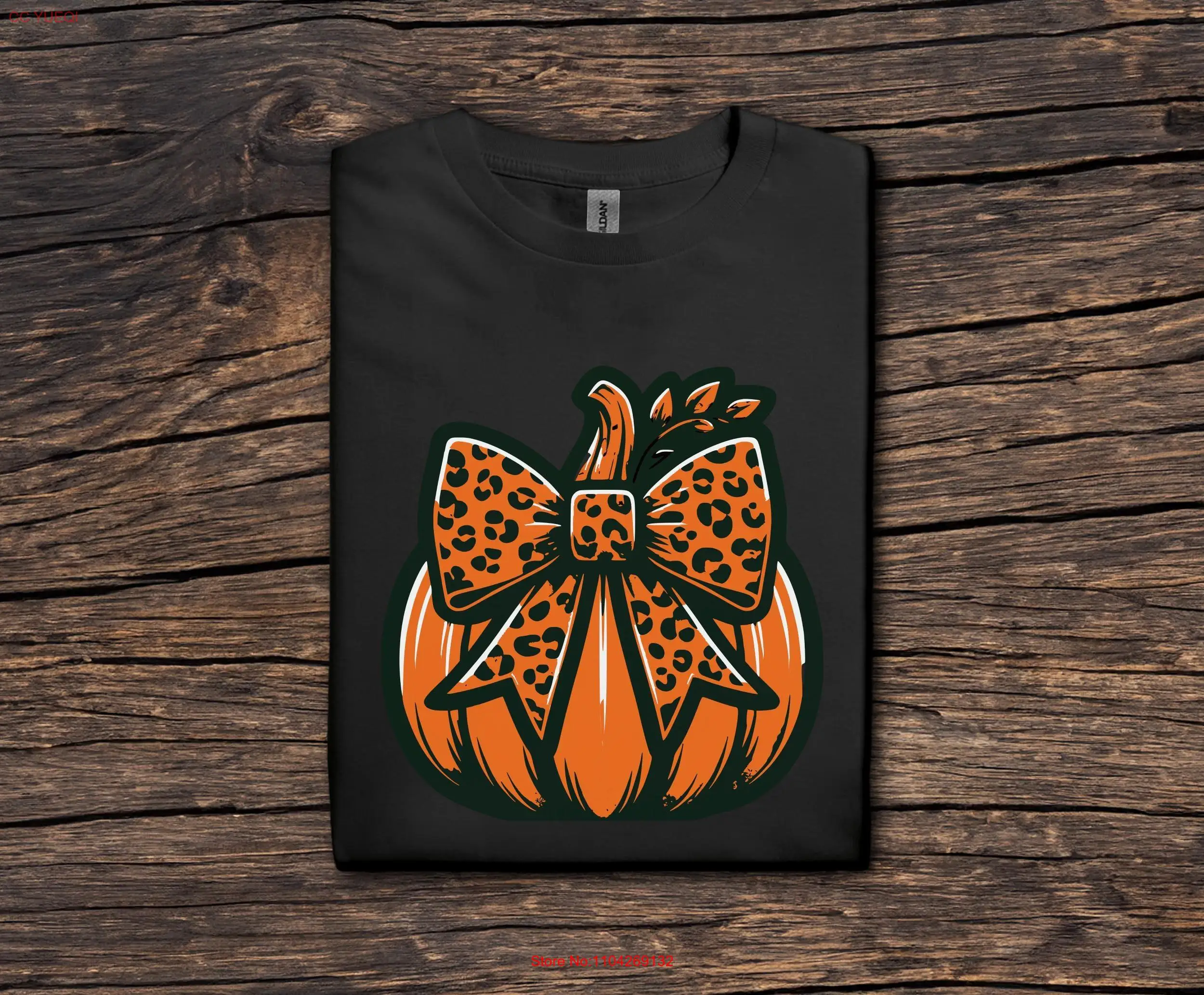 Cute Pumpkin T Shirt Orange Croquette Bow Halloween Fall Fashion Adorable Autumn Design Harvest Season Kawaii for her