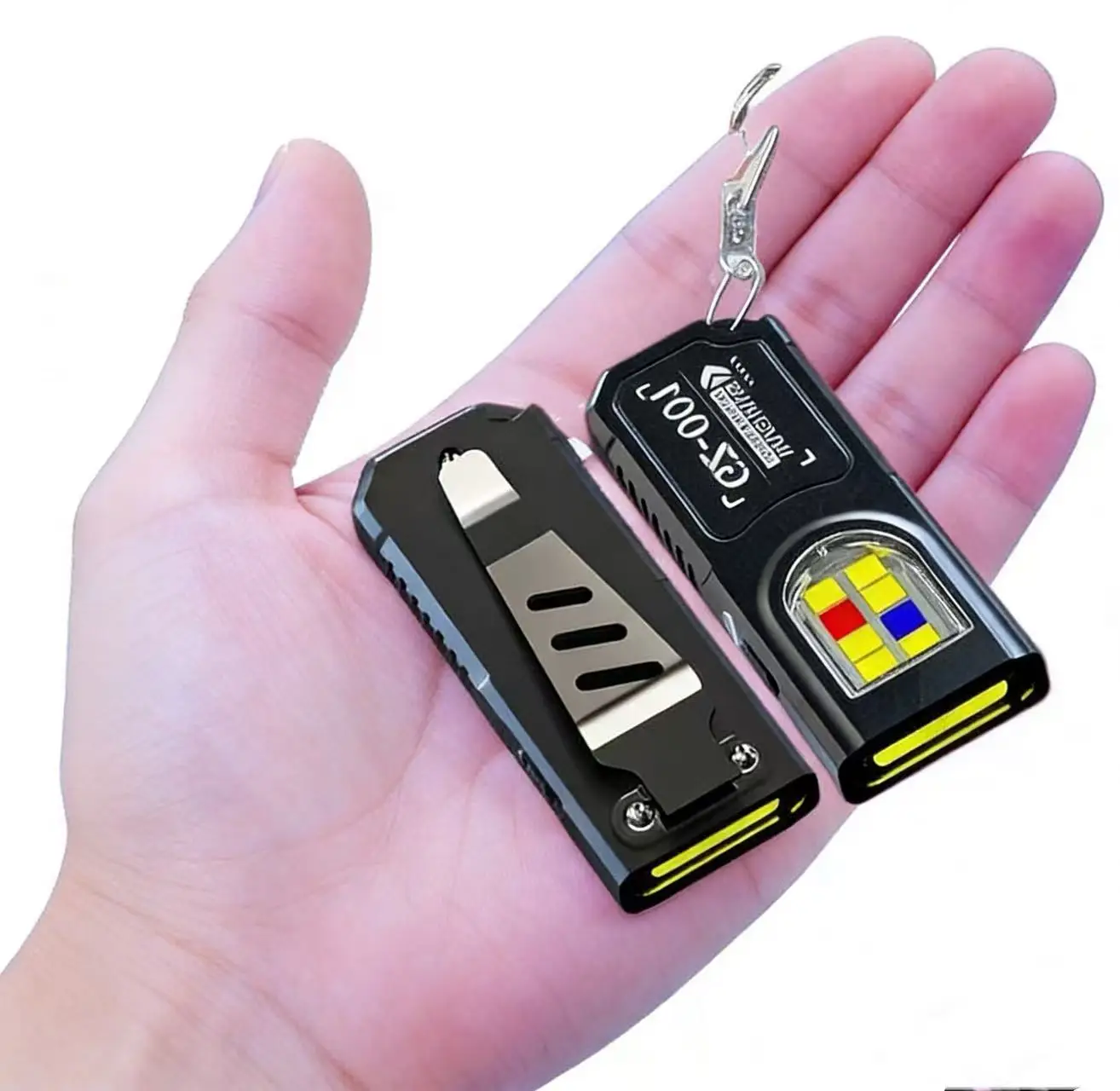 

1 Portable USB Charging Hands-free Flashlight | Mini Keychain Light with Bottom Magnetic,