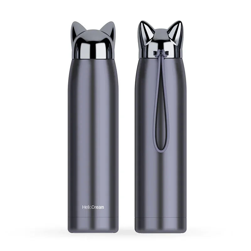 1pc Thermos Bottle of Stainless Steel Cute Vacuum Thermos Flask Water Bottle Gradient Color Mug Cup Travel Vacuum Flask Cup