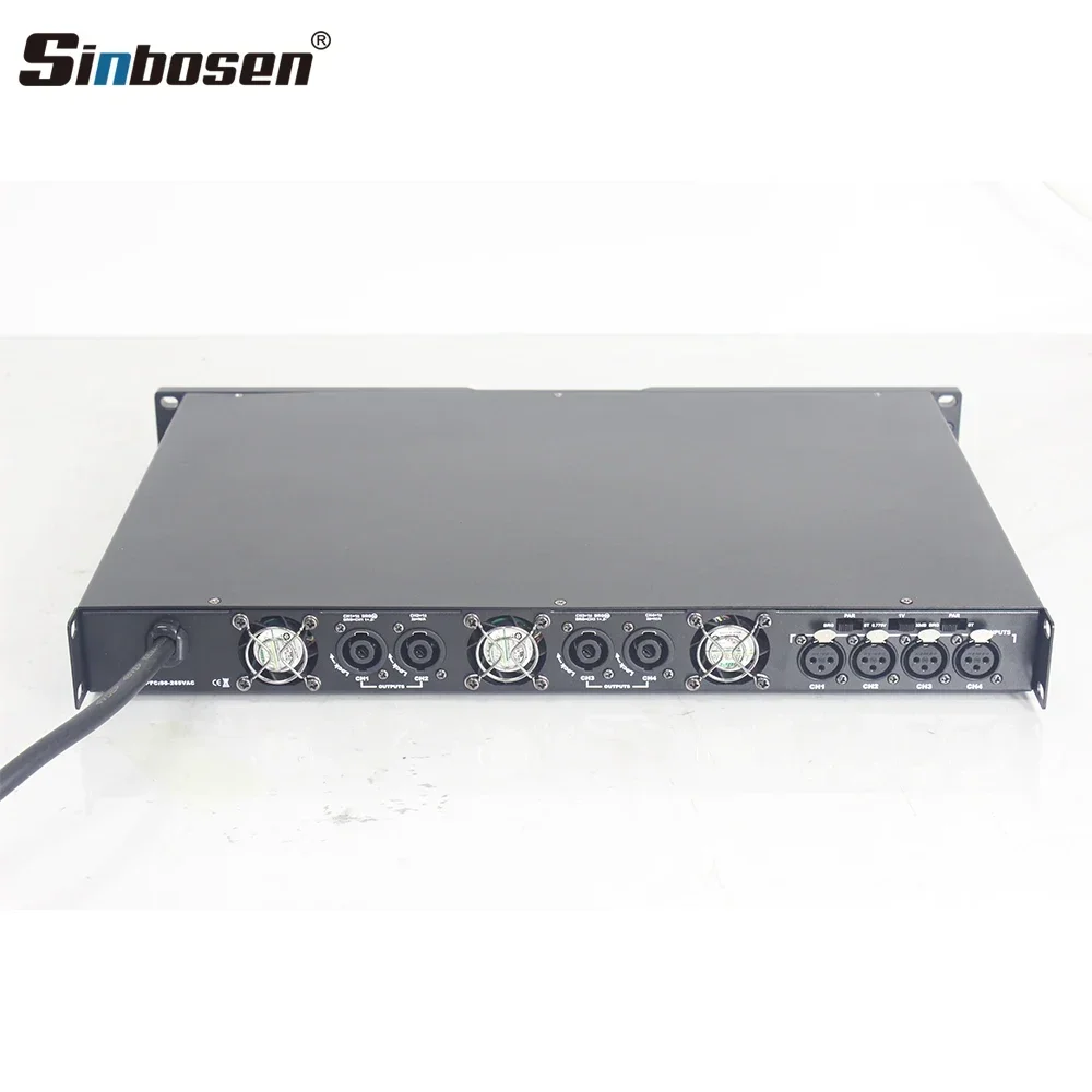 

New Sinbosen K4-800 Class D 1u Power Amplifier 4 Channel 4hom 1200w Digital Audio Amplifier Of Sound