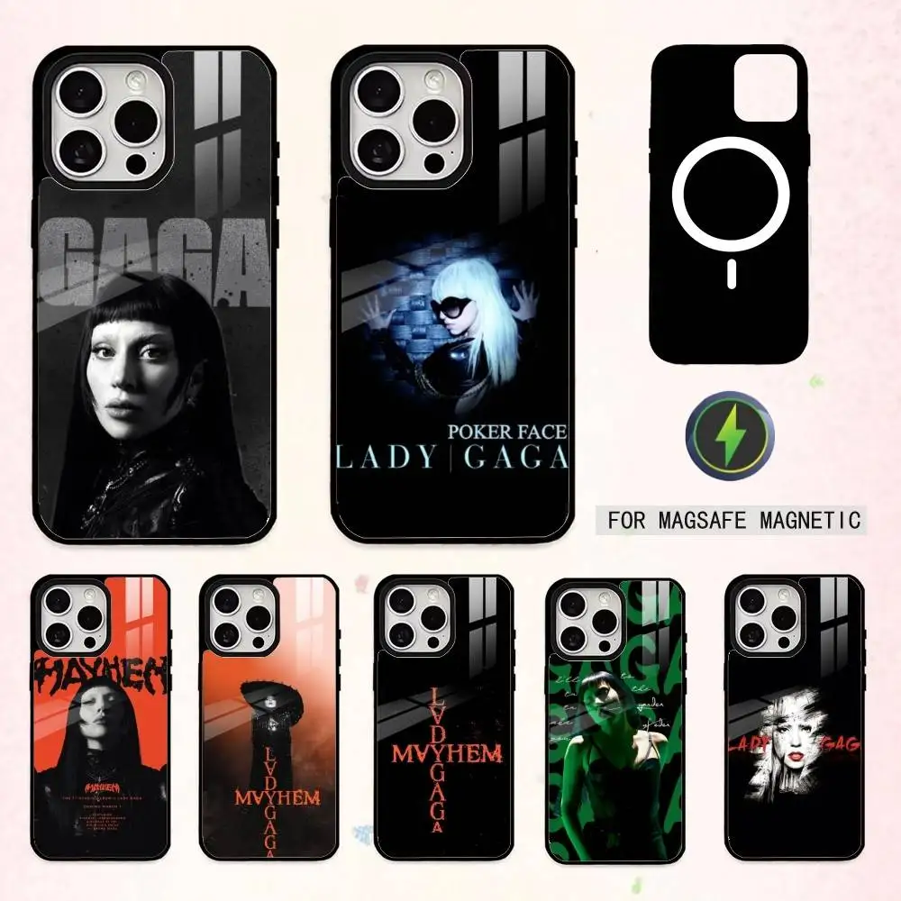 

P-Pop Soul L-Lady G-Gaga Phone Case For iPhone17,16,15,14,13,12,11 Plus,Pro Max Magnetic For Magsafe Wireless Charging
