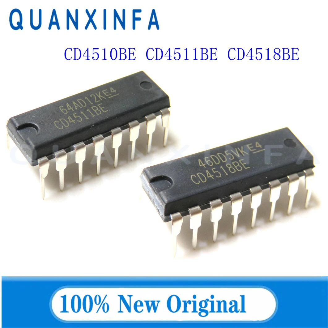 10PCS CD4510BE CD4511BE CD4518BE DIP CD4510 CD4511 CD4518 counter chip