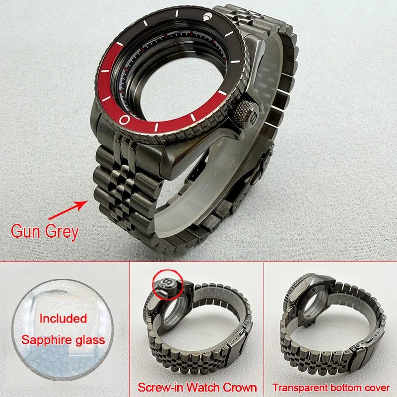 

Корпус для часов SKX007 SRPD цвета Gun Grey 42 мм и комплект браслетов 22 мм, подходящие для механизма NH35, наборы корпусов и ремешков для часов, индивидуальный дизайн.
