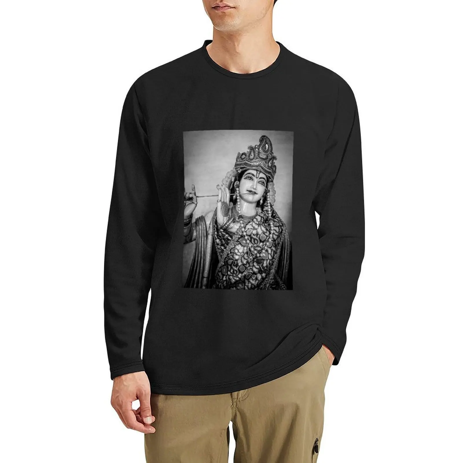 

Krishna Long T-Shirt anime cute clothes black t shirts custom t shirts mens white t shirts