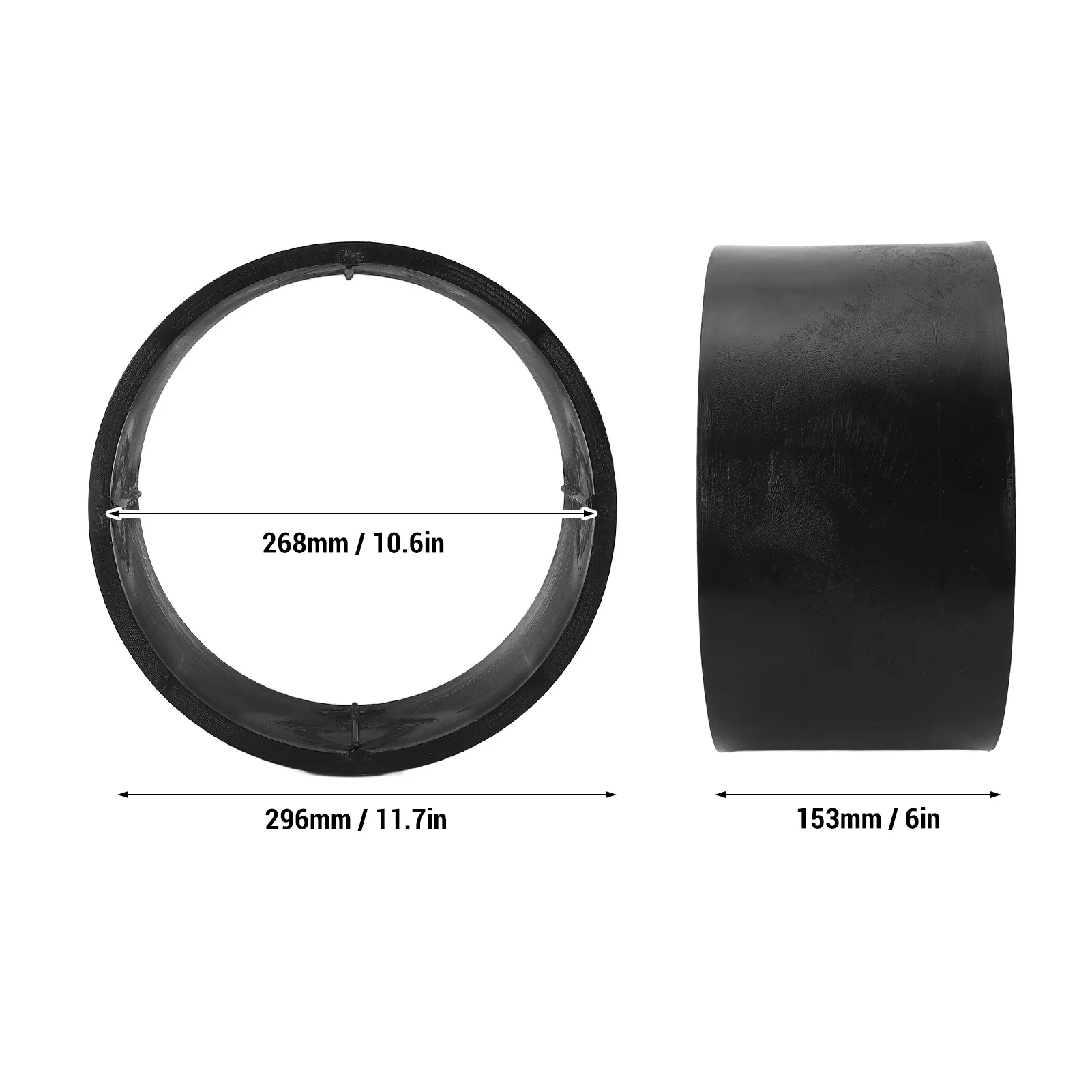 Go Kart Tire Sleeve Easy Installation Go Kart Plastic Tire Sleeve Traction Reduction 11x7.10-5 12mm Thick Hard for Drift Trike