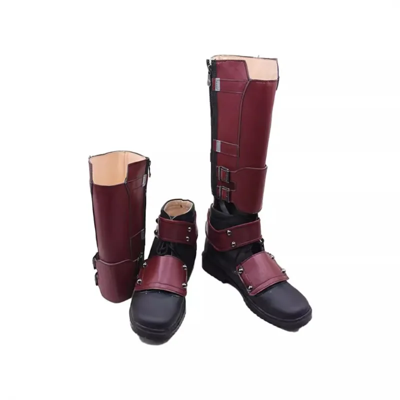 chaussures-de-cosplay-deadpool-bottes-mi-mollet-accessoires-de-costume-pour-halloween-mascarade-carnaval-performance-fete-costumee