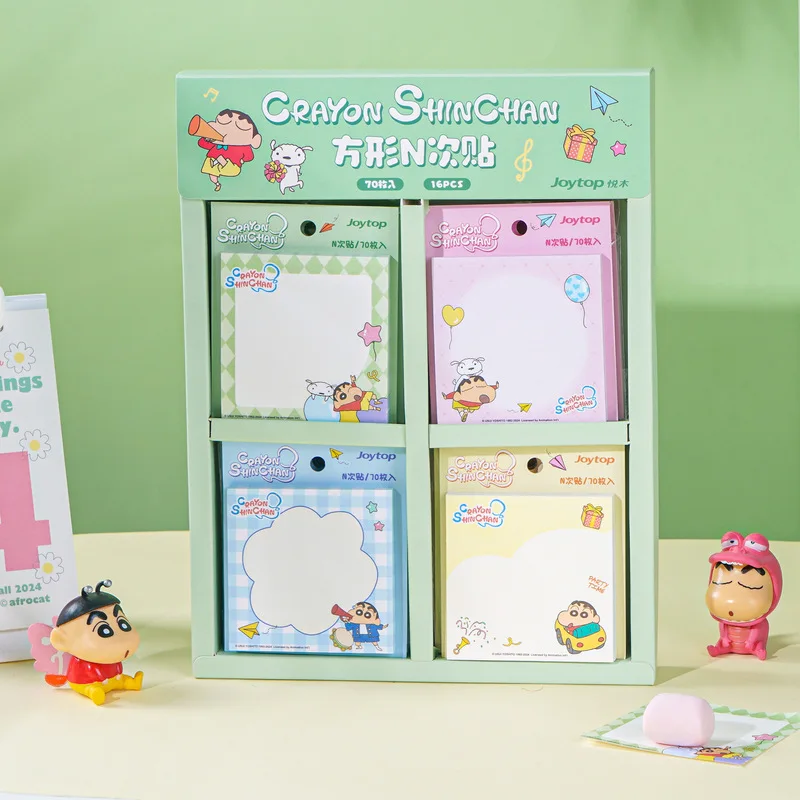 Joytop New 16pcs Crayon Shin-chan Square Sticky Note Convenience Memo Mini Notebook Student Stationery Wholesale