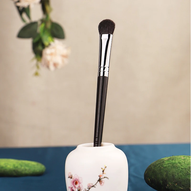 CHICHODO Makeup Brush-Luxury Ebony Handle Natural Hair 41Pcs Brushes Series-017Goat and Pony Hair Large Eyeshadow Brush