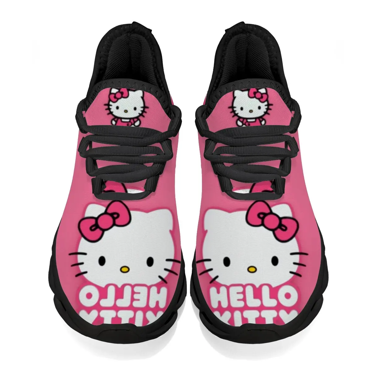 

Anime Cartoon Children Hello Kitty Mesh Sneakers Kawaii Spring Autumn New Sanrio Breathable Casual Running Dad Shoes Soft Bottom