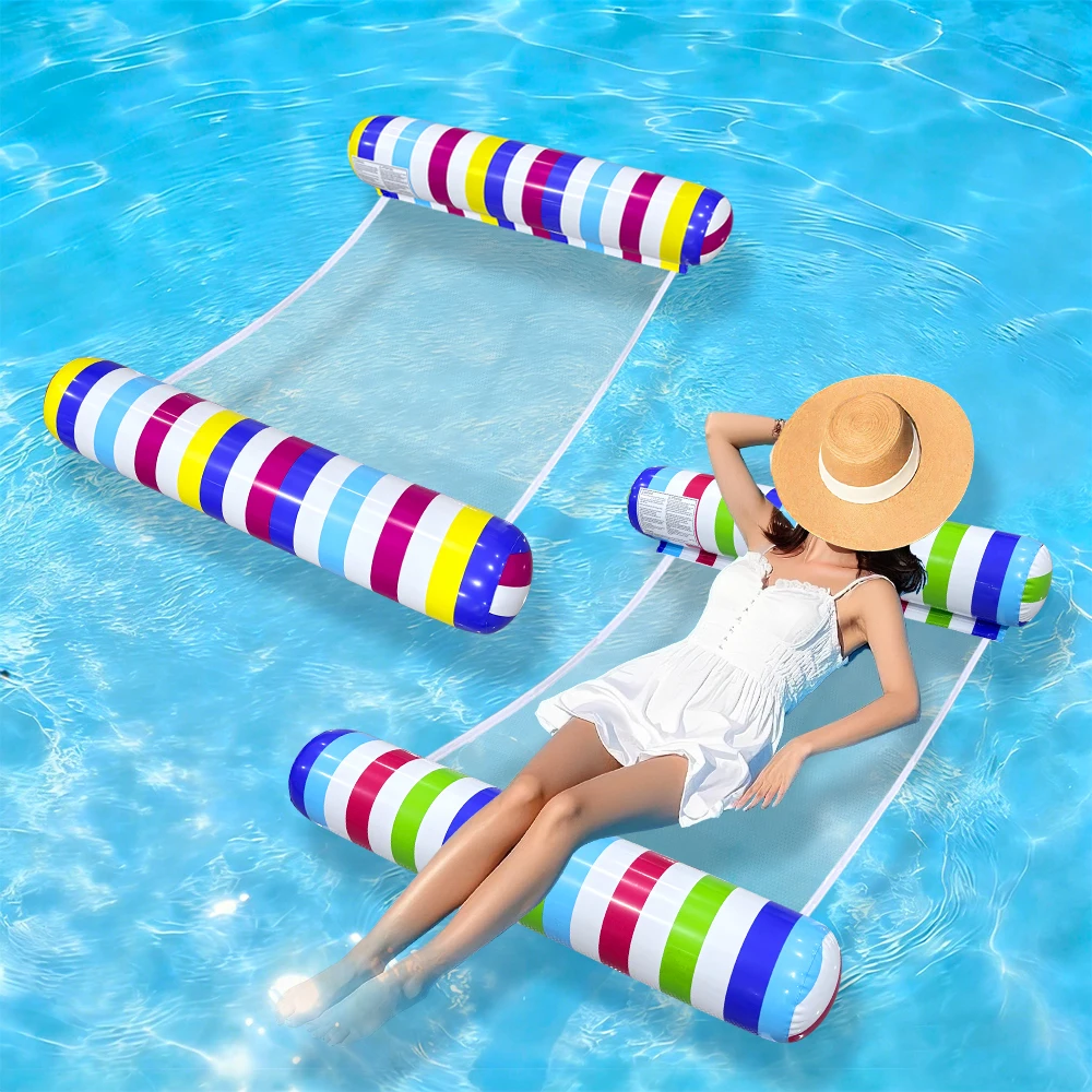 1pc Inflatable Water Floating Lounge Chair for Pool Beach Sea Party Casual Gathering - Single Piece Waterborne Floatation Seat