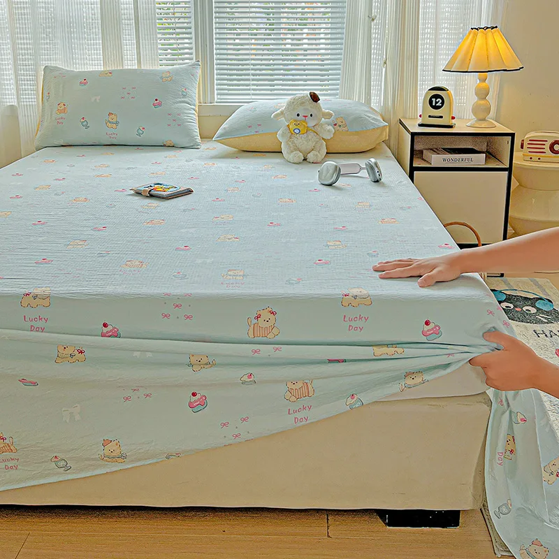 Sábana con estampado bonito, ropa de cama suave y transpirable, Sábana plana para habitación de adultos y niños, sábanas respetuosas con la piel (funda de almohada necesita pedido)