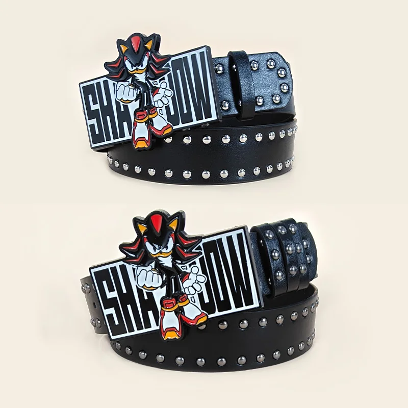 مبالغ فيها INS Harajuku Y2K ألف ليال أسود سرعة الصبي حزام اقتصاص رصع الديكور حزام الشارع نمط للرجال النساء تشي #6