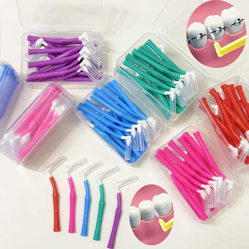 L type Toothbrush Interdental brush interchangeable interdental brush posterior interdental brush orthodontic toothbrush