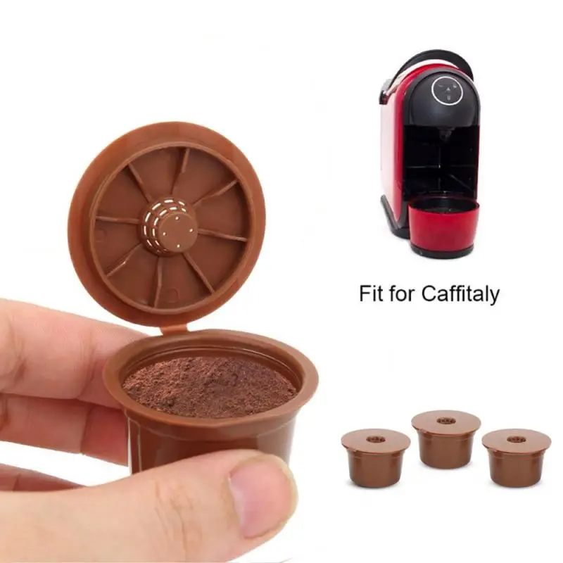 3PCS Reusable Caffitaly Coffee Capsules Cup Refillable Coffee Capsule Filter Compatible With Caffitaly Capsule Coffee Machine