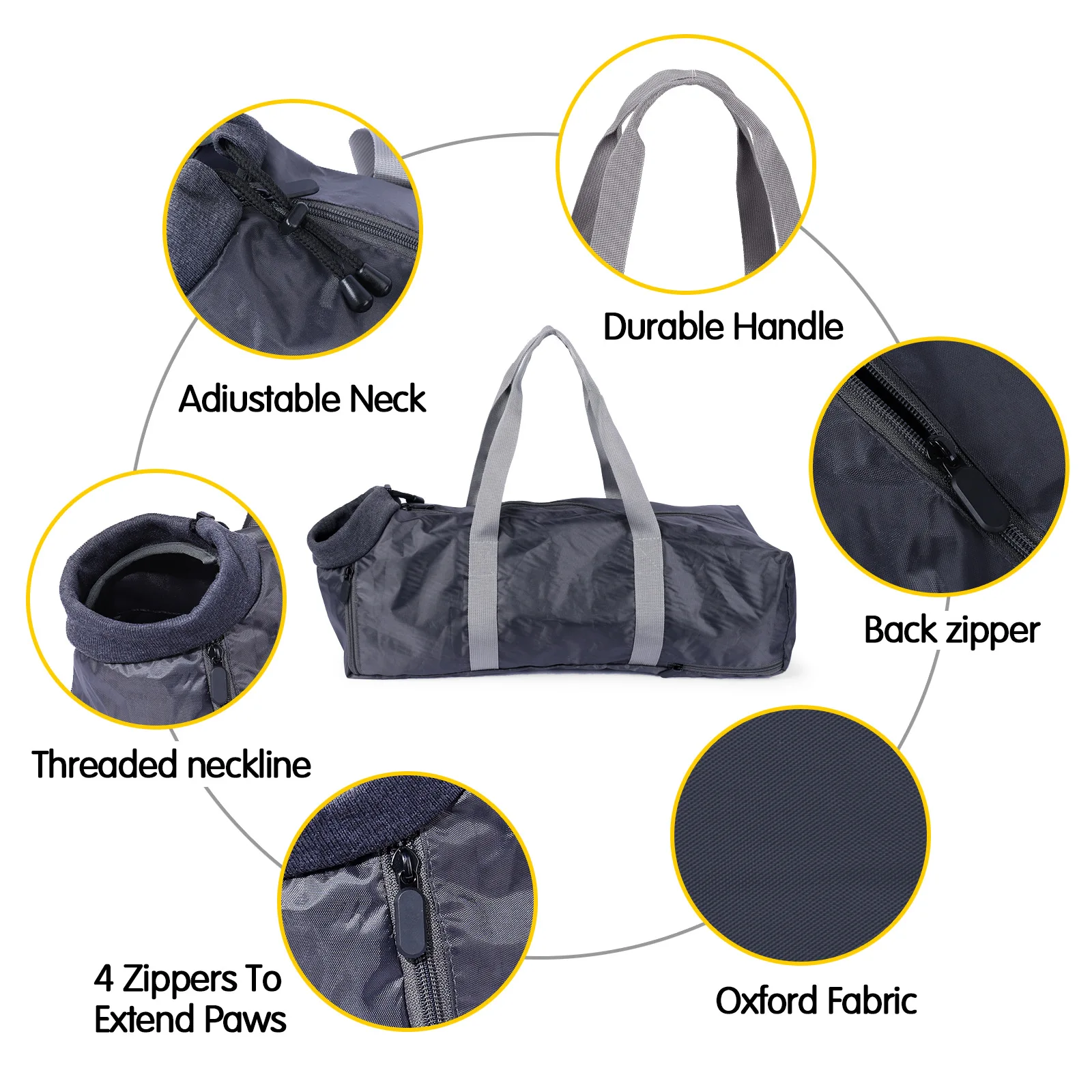 Double-layered Cat and Dog Lightweight and Durable Carrier Bag with Scratch-proof and Bite-proof Design for Outdoor Activities